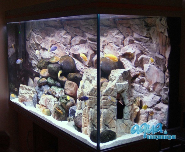 3D Rock Background 178x58cm in 3 section to fit 6 foot by 2 foot tanks