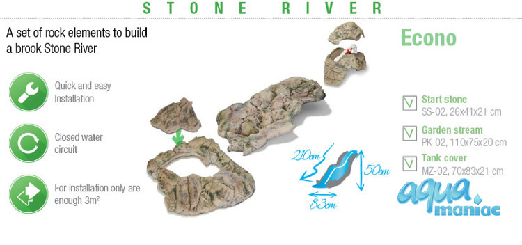 Stone River for garden - water feature